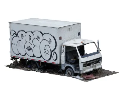 Abandoned Truck RAW 3D Scan 3D model
