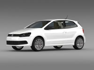 Volkswagen Polo BlueGT 3d 2009-2013 3D model