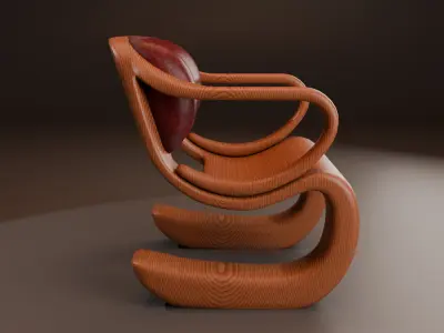 Woodys High Quality Chairs Colletion PBR 007 3D model