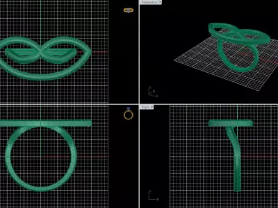 Minimal Abstract Ring 46 3D print model