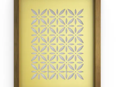 Colored Decorative Objects And Orchids 3D model