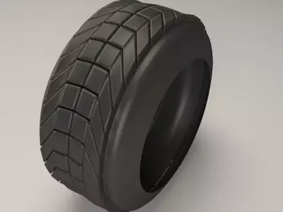 Car tire 3D model Low-poly 3D model