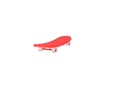 Skateboard v1 002 Low-poly 3D model