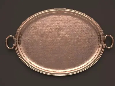 Copper Platter - PBR Low-poly 3D model