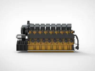 diesel engine 3D model