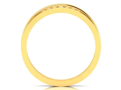 Band 3dm Render Details gold diamond wedding ring 3D print model