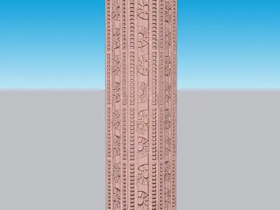 Indian stone piller column  3D model
