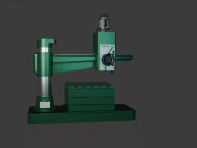 Radial Drill  High Quality Industrial Machine 3D model