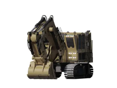 Crawler excavator 3D model