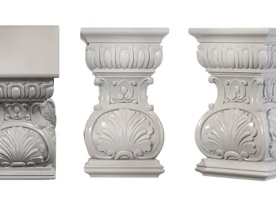 Classic capital 07 3D model