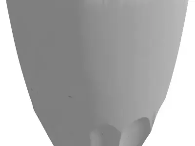 Cracked Concrete Planter Pot Low-poly 3D model