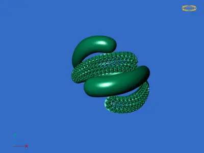 Women Stone Rings Diamond 3D print model 3