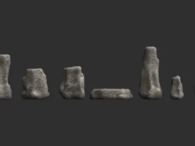 Rock Set 05 - Base Free 3D model