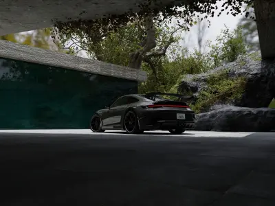 Chill Vibes Automotive Render Scene 3D Blender File Textured 3D model