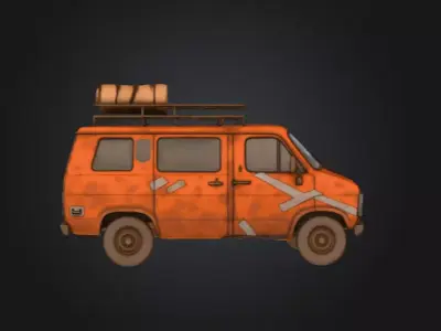 Rusty Road Warrior Low-poly 3D model