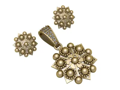 LOVE DESIGN GOLDEN LOCKET SET 3D PRINTABLE MODEL  3D print model