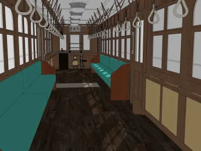 streetcar trolley car 3D model