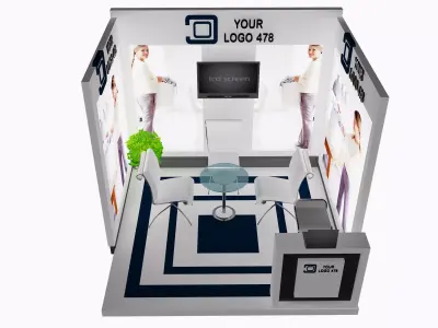 Booth Exhibition Stand a478f  3D model