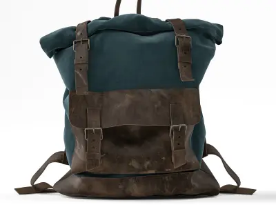 Rolltop backpac 3D model