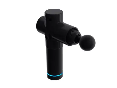 Muscle Massager Gun with attachments 3D model