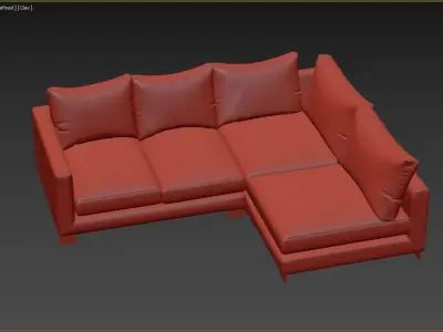 Sofa Zara Corner unit small  left hand facing extra deep 3D model
