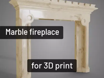 Marble Fireplace - 3D printing 3D print model