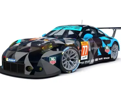 Porsche 2016 GT3 R - Dempsey Proton Racing Le Mans 3D model