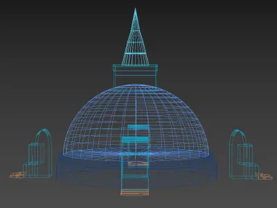 Pagoda 3D Modal Low-poly 3D model