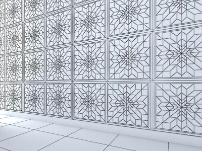 3d wall panel Low-poly 3D model 18