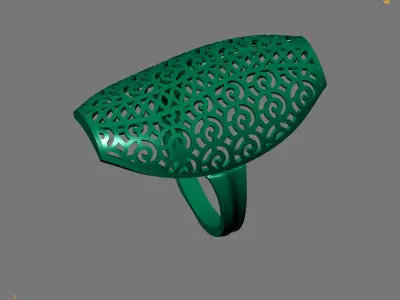 Women Plain Ring Ready STL Models Womens Ring 3d models 3D print model 16