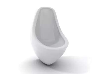 Sleek White Urinal model pack Low-poly 3D model