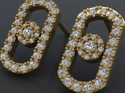 Messika Earrings 3D print model