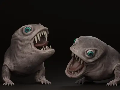 Reptile Beast Low-poly 3D model