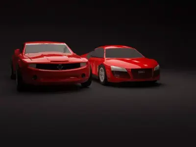 Cars 2 audi Low-poly 3D model