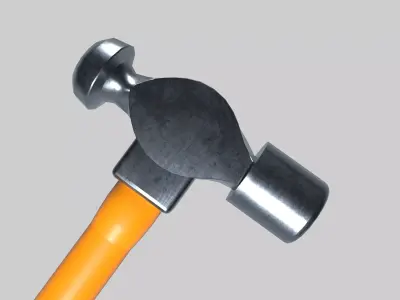 Ball Pein Hammer Low-poly 3D model