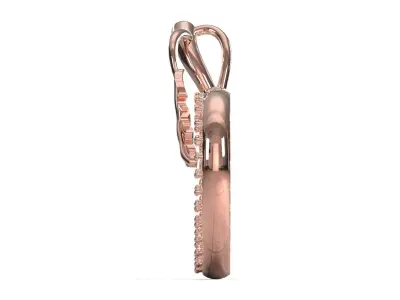 Rose Gold Apple Outline STL 3DM Pendant jp0375 3D print model