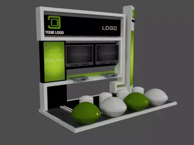  Booth Exhibition Stand a445a 3D model