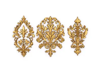 Classic carved decor ornament 421 3D model