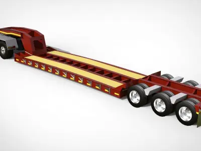  Loader Platform Trailer 3D model