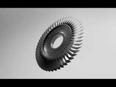 A blisk Low-poly 3D model