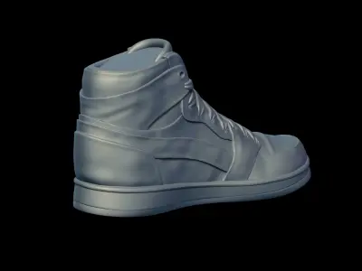 Sneakers high top sneaker 3D print model