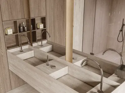 modern bathroom interior scenes 26 3D model