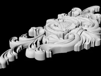 Central decor ornament for furniture 3D model 996