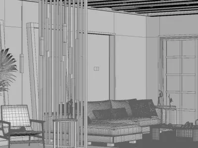 Living Room  3D model buy