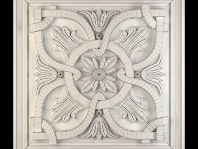 Decorative Wall Panel 01 3D model