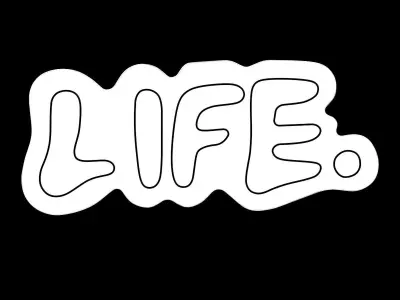Life Neon Sign 3D model
