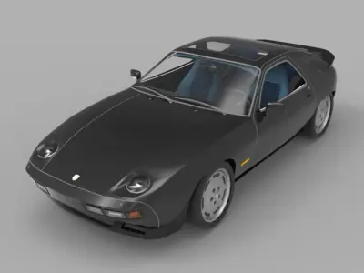 1981 Porsche 928 3D model purchase