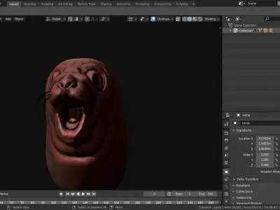 handpaint seal 3D model
