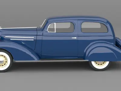 1936 chevrolet standard sedan 2 door 3D model