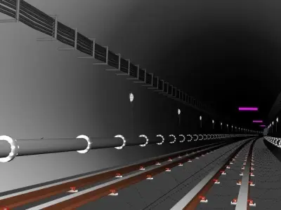 Tunel train tunnel 3D model